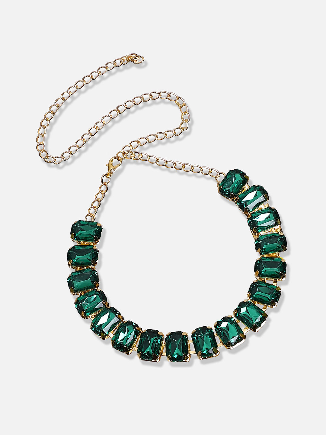 Women's Viridian-Cristal Collar Necklace - Emerald Green