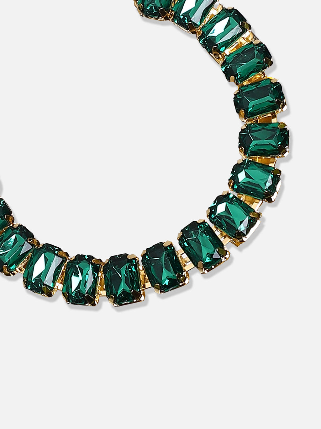 Women's Viridian-Cristal Collar Necklace - Emerald Green