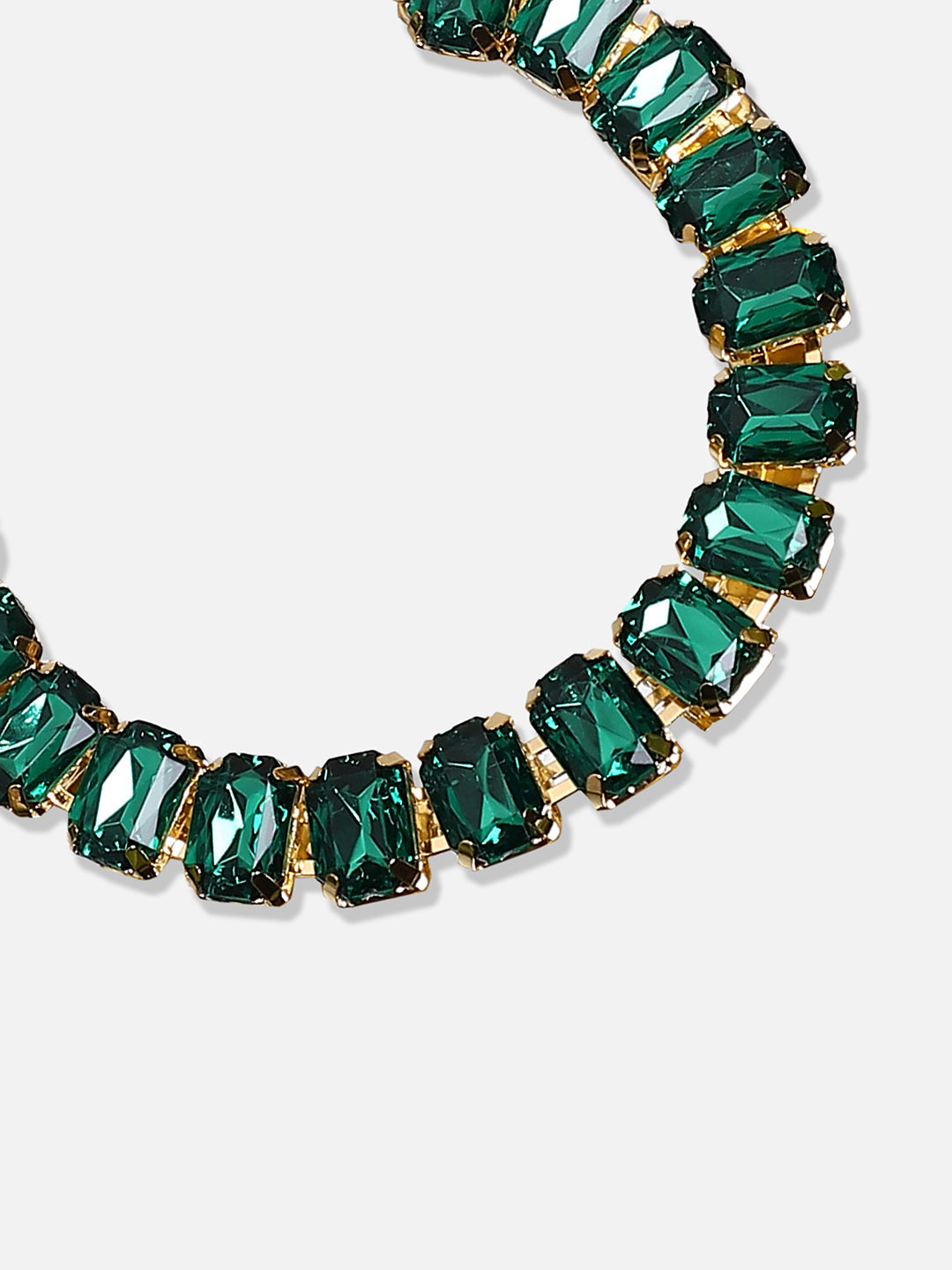 Women's Viridian-Cristal Collar Necklace - Emerald Green