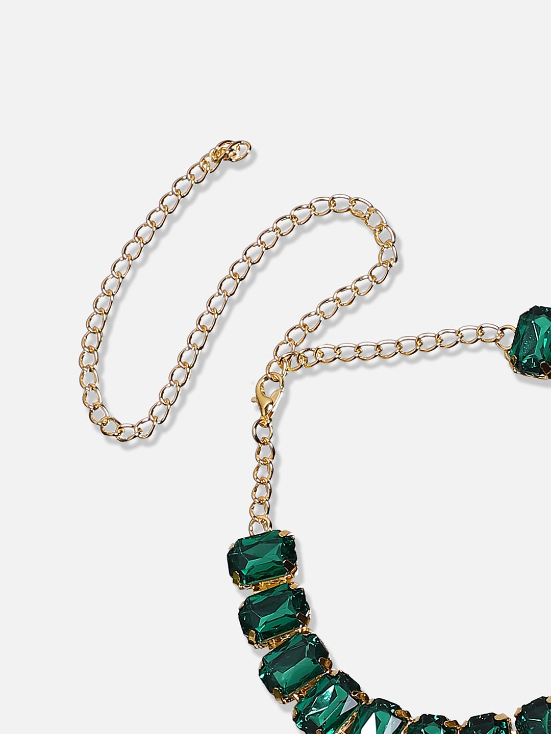 Women's Viridian-Cristal Collar Necklace - Emerald Green