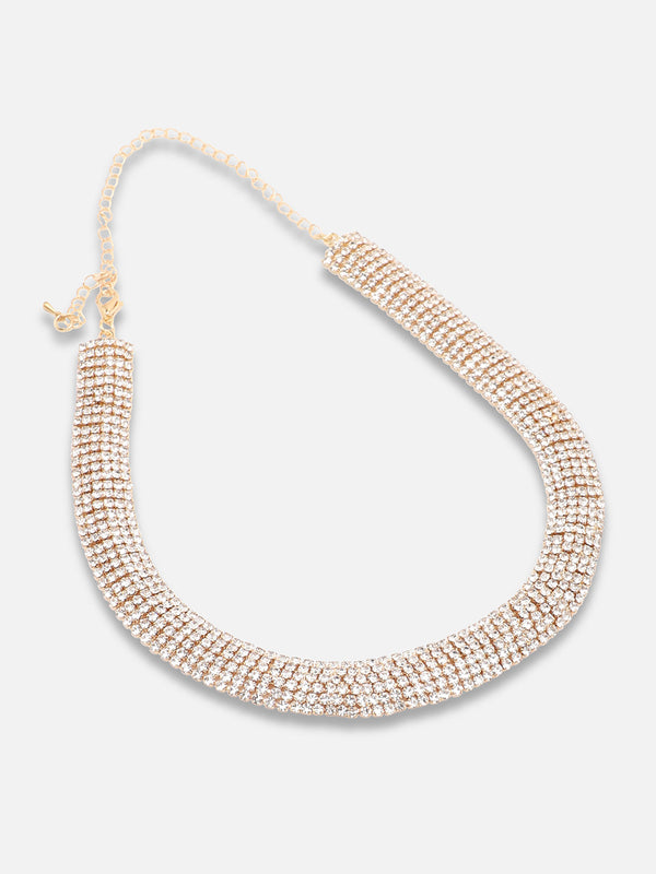 The Cluster-Bling Jewellery Set - Crystal Silver