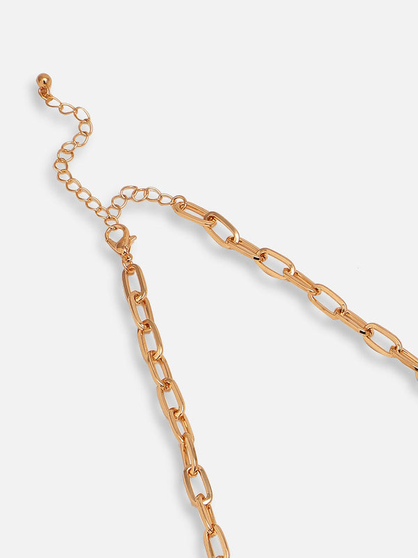 The Flora-Pendant Chain Necklace - California Gold