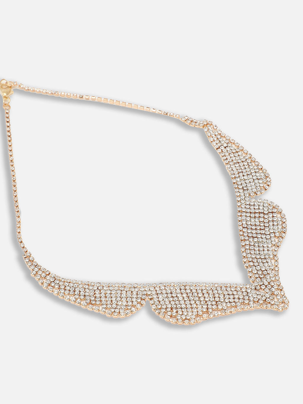 The Cuoer-Bling Statement Necklace - Crystal Silver