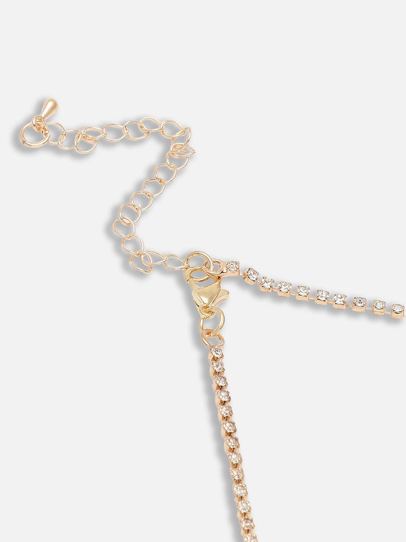The Cuoer-Bling Statement Necklace - Crystal Silver