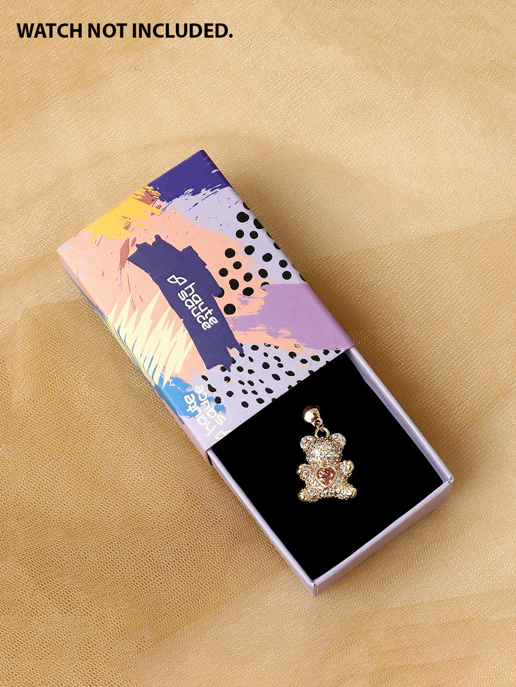 Winnie Bear Embellished Snap Button Charm