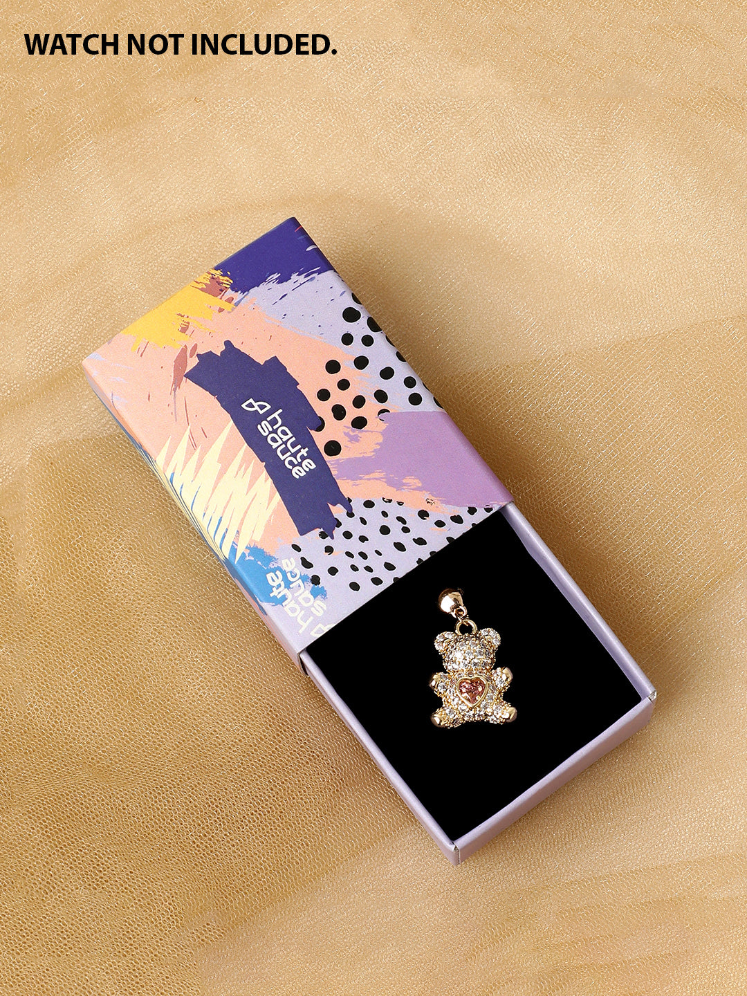 Winnie Bear Embellished Snap Button Charm