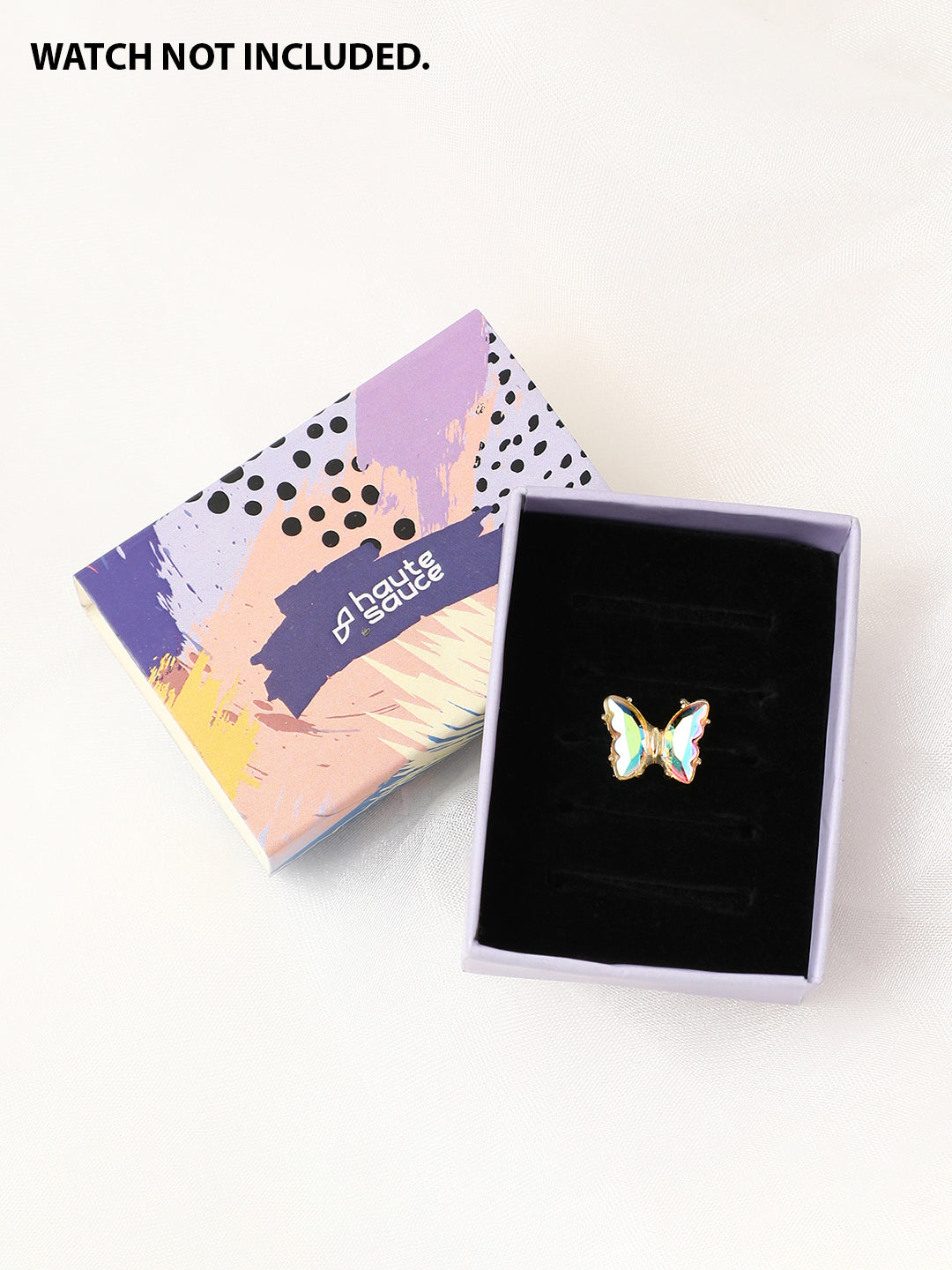 Azure Butterfly Embellished Snap Button Charm