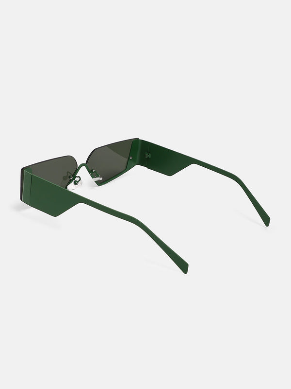 The Electra Shield Sunglass - Jungle Green