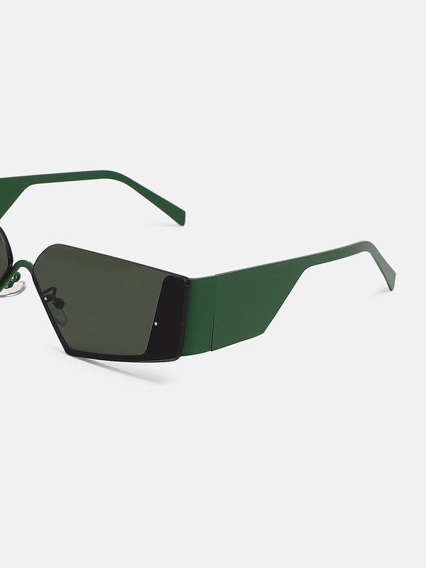 The Electra Shield Sunglass - Jungle Green