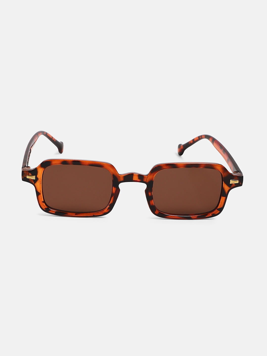 The Sonic Rectangular Sunglass - Coffee Brown