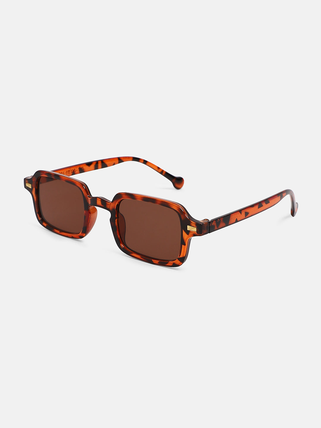 The Sonic Rectangular Sunglass - Coffee Brown