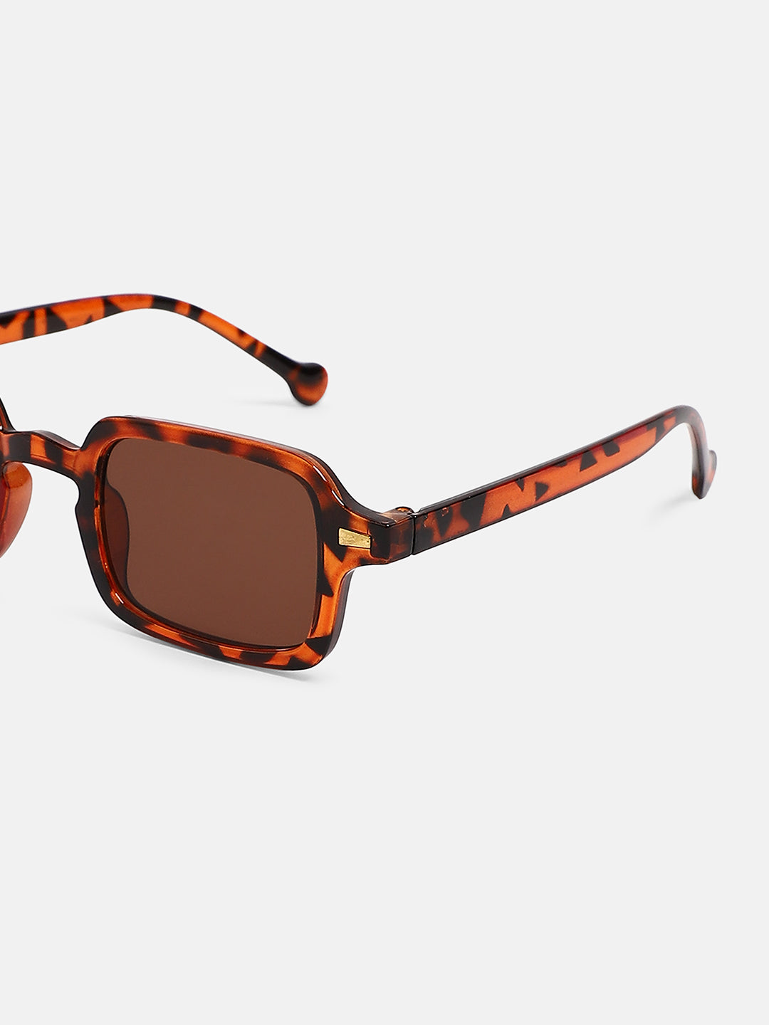The Sonic Rectangular Sunglass - Coffee Brown