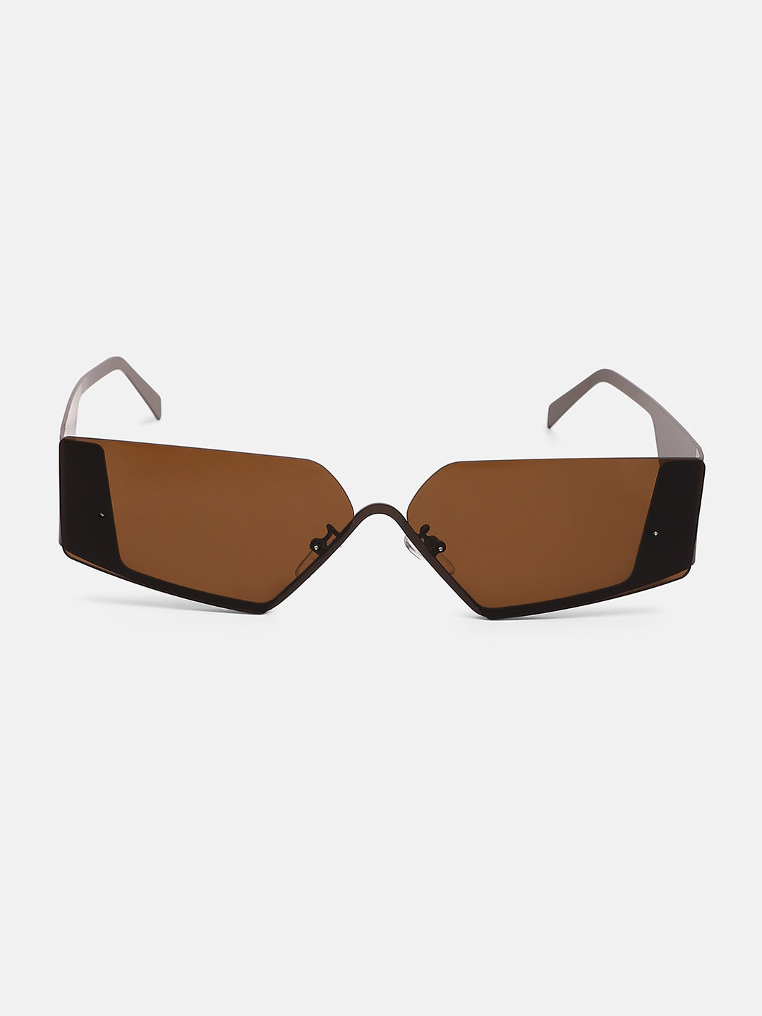 The Electra Shield Sunglass - Taupe Brown