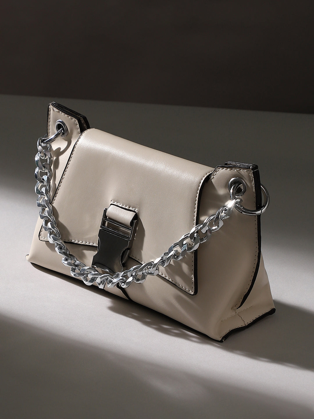 The Indus-Slouch Hand Bag - Cream White