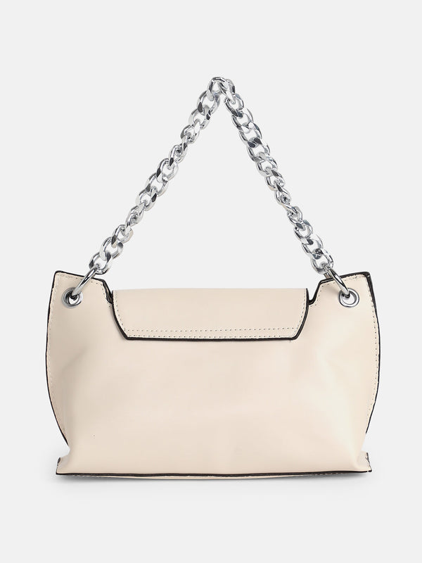 The Indus-Slouch Hand Bag - Cream White