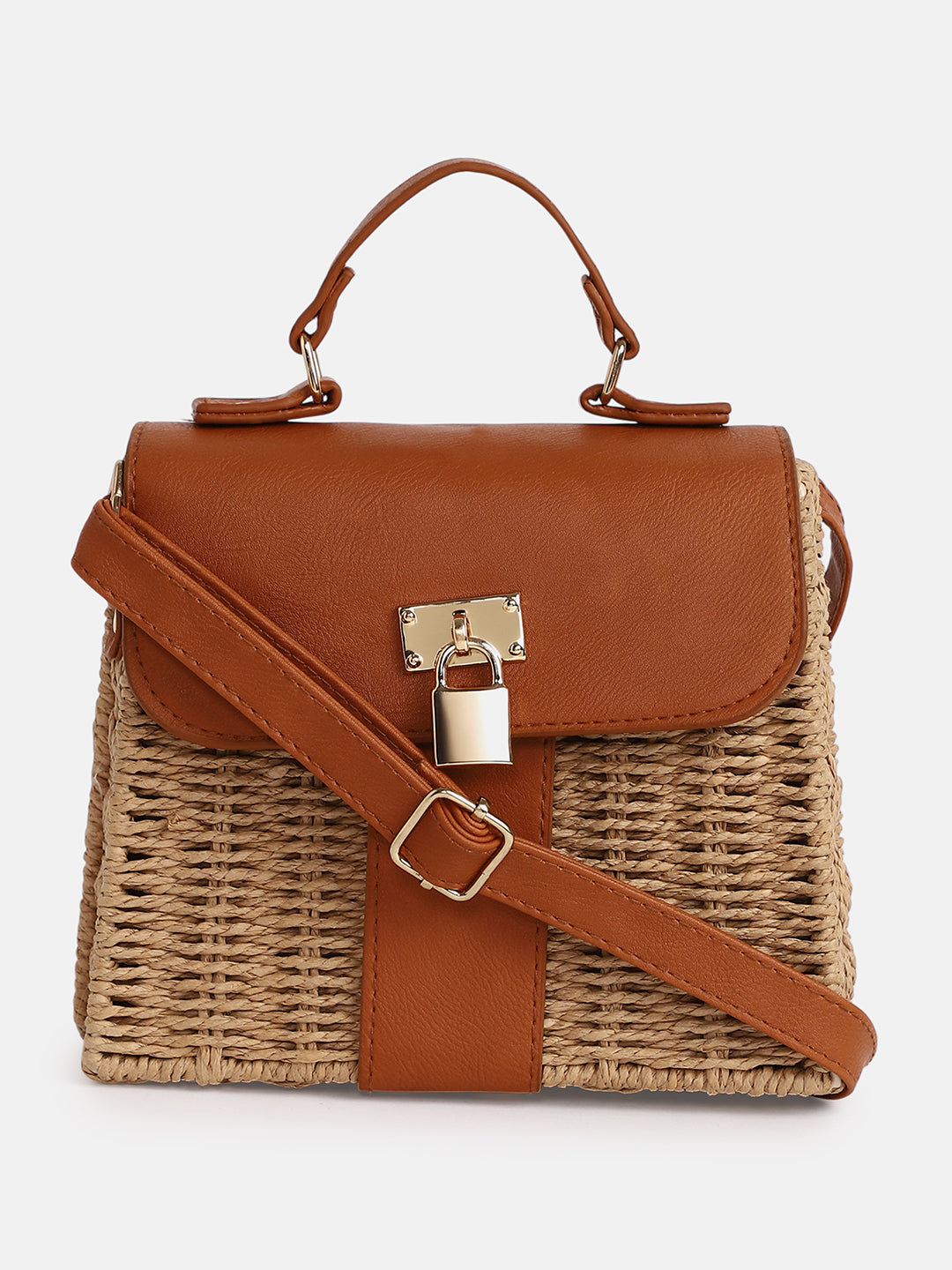 The Riviera-Straw Hand Bag - Chocolate Brown