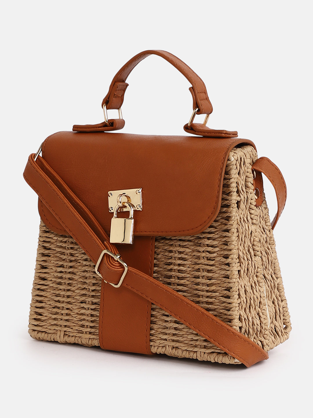 The Riviera-Straw Hand Bag - Chocolate Brown