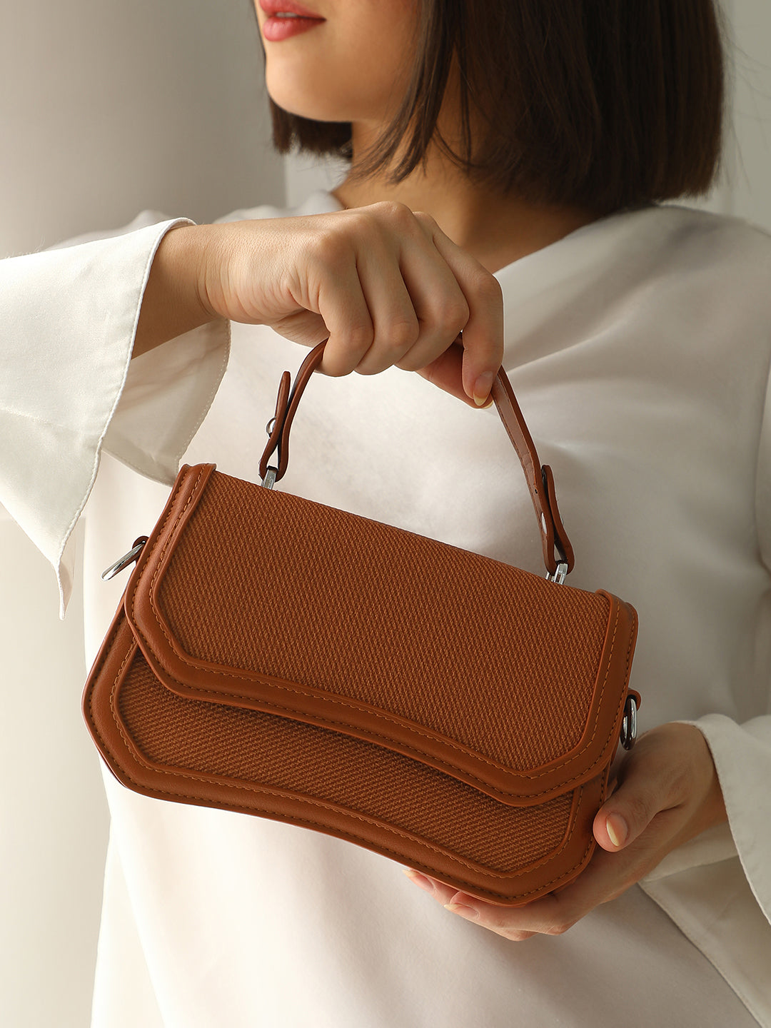 The Avenue Hand Bag - Terracotta Brown