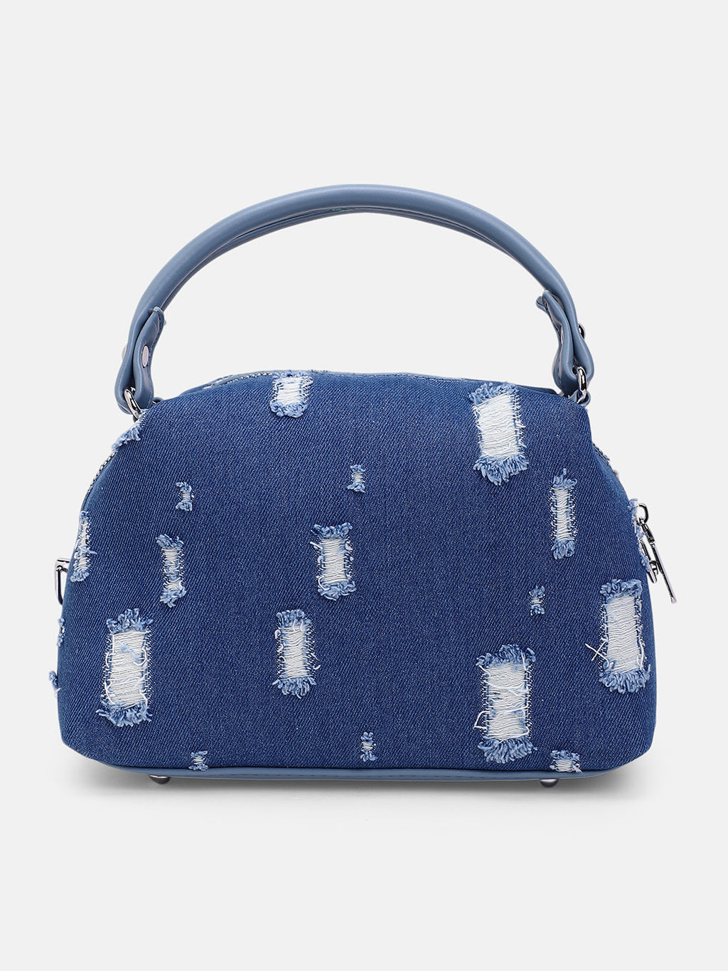 The Denim-Curve Hand Bag - Indigo Blue