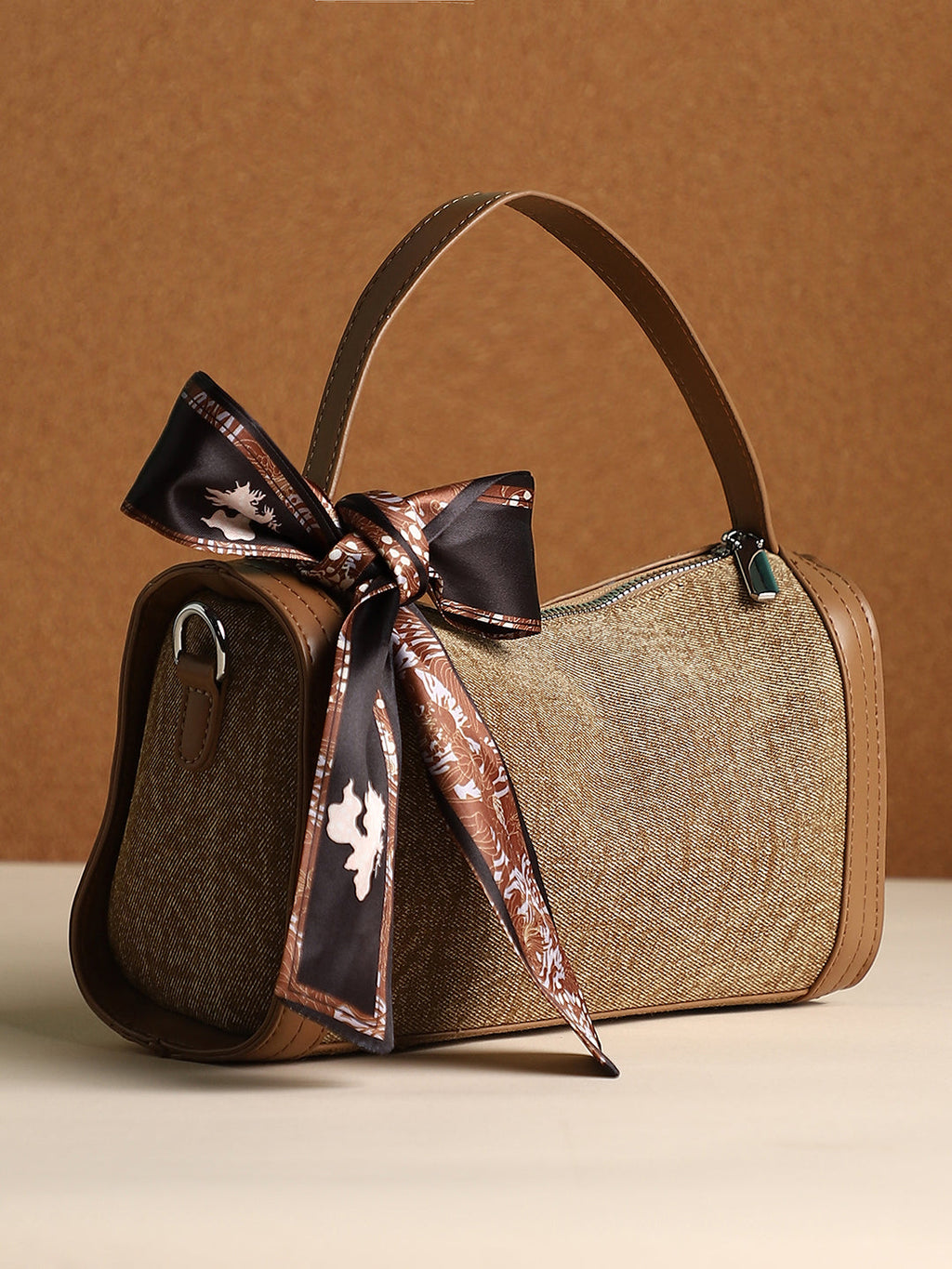 The Denim-Daze Hand Bag - Peanut Brown