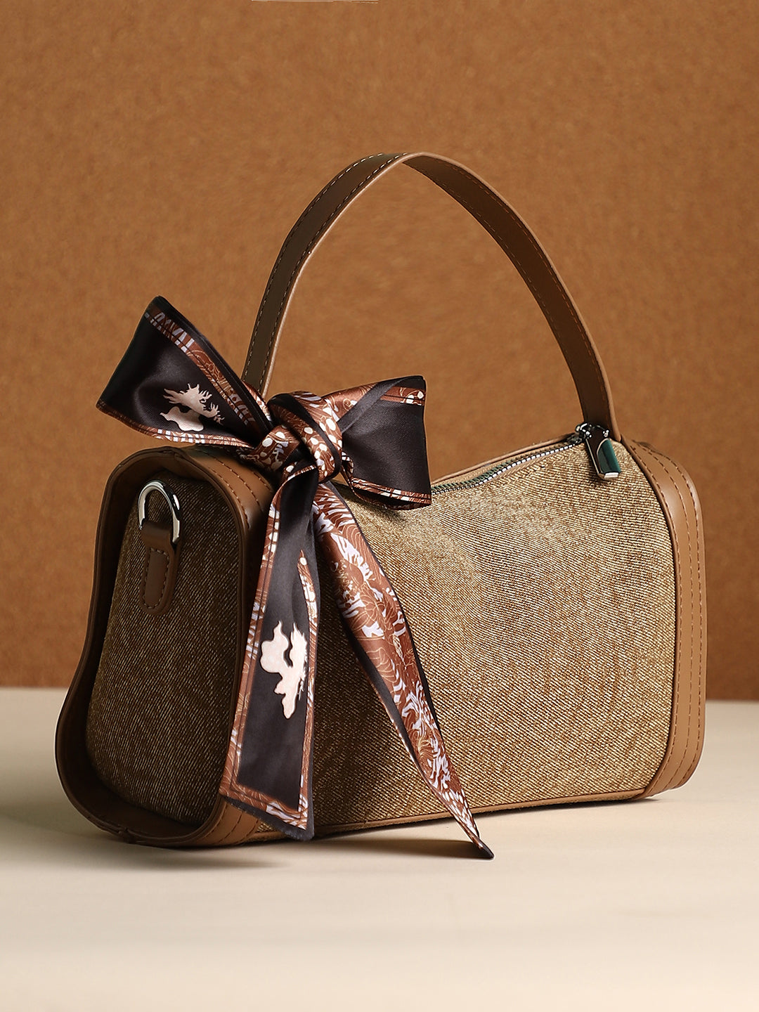 The Denim-Daze Hand Bag - Peanut Brown