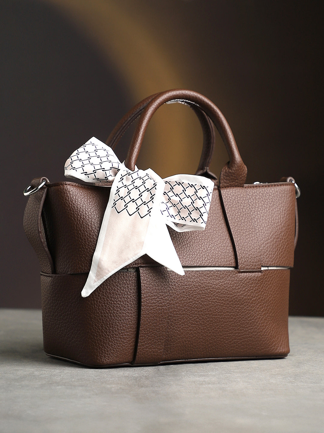 The Interweave Hand Bag - Chocolate Brown