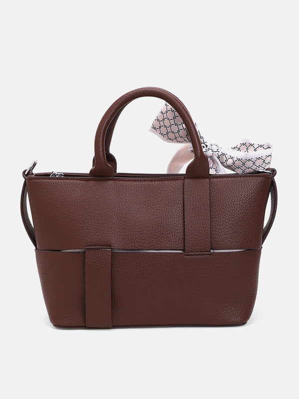 The Interweave Hand Bag - Chocolate Brown
