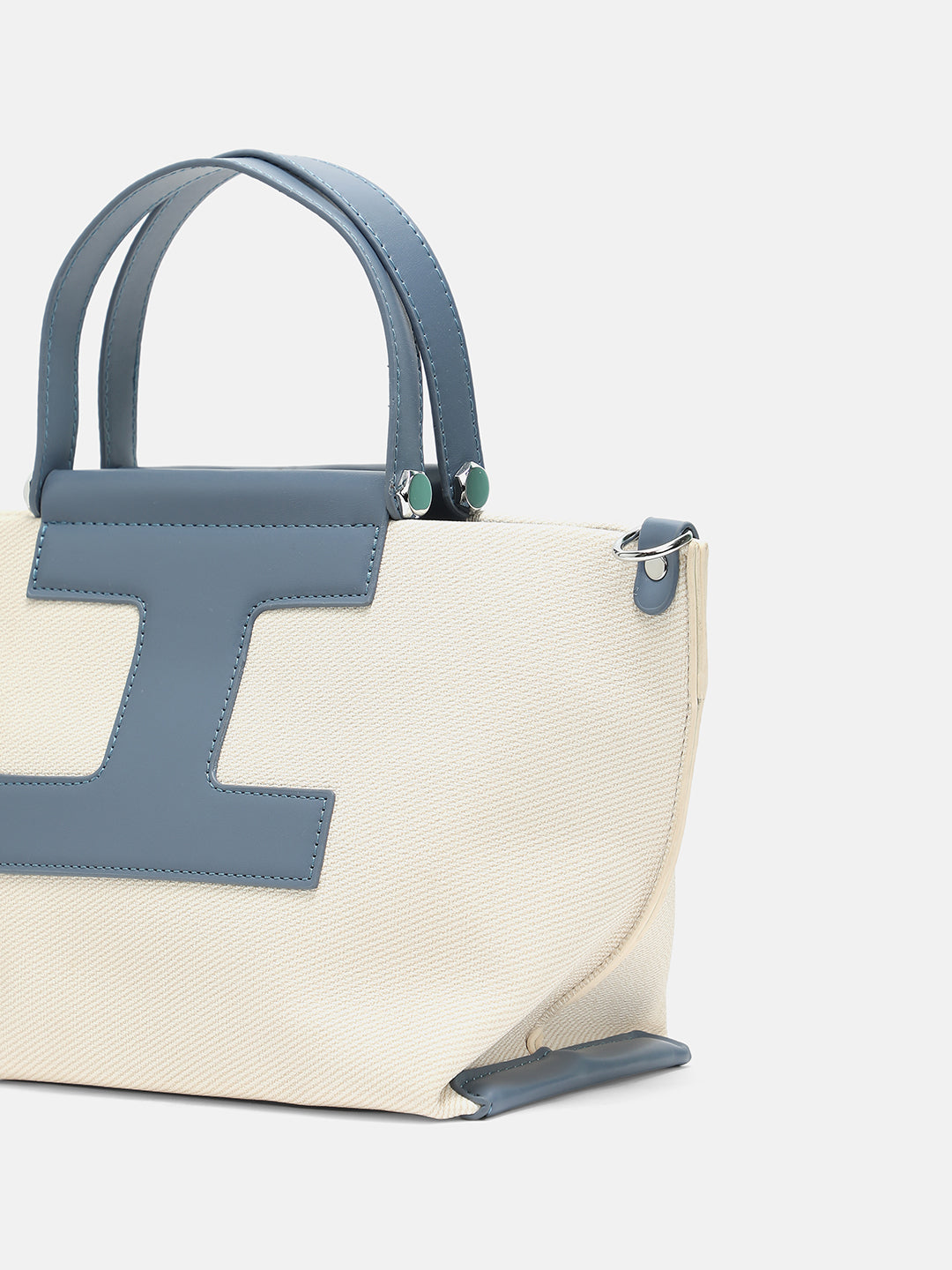 The Riviera-Daze Hand Bag - Aegean Blue & Cream White