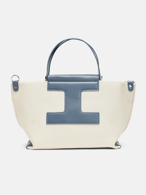 The Riviera-Daze Hand Bag - Aegean Blue & Cream White