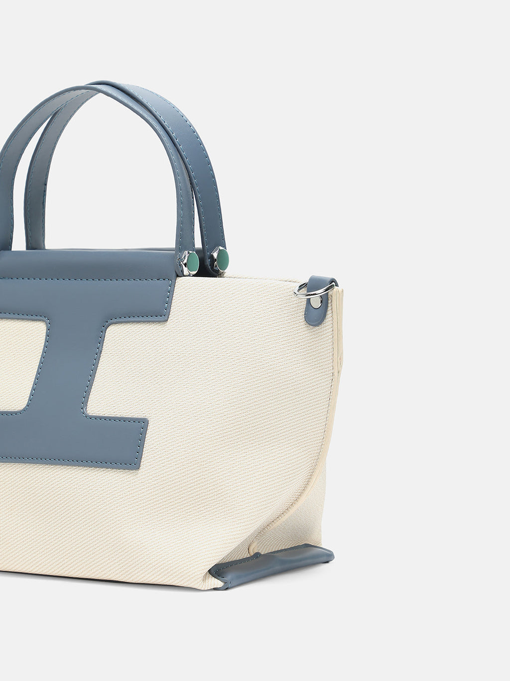 The Riviera-Daze Hand Bag - Aegean Blue & Cream White