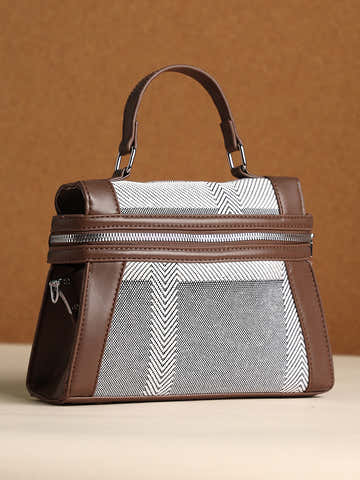 The Epistola Hand Bag - Chocolate Brown & Midnight Black