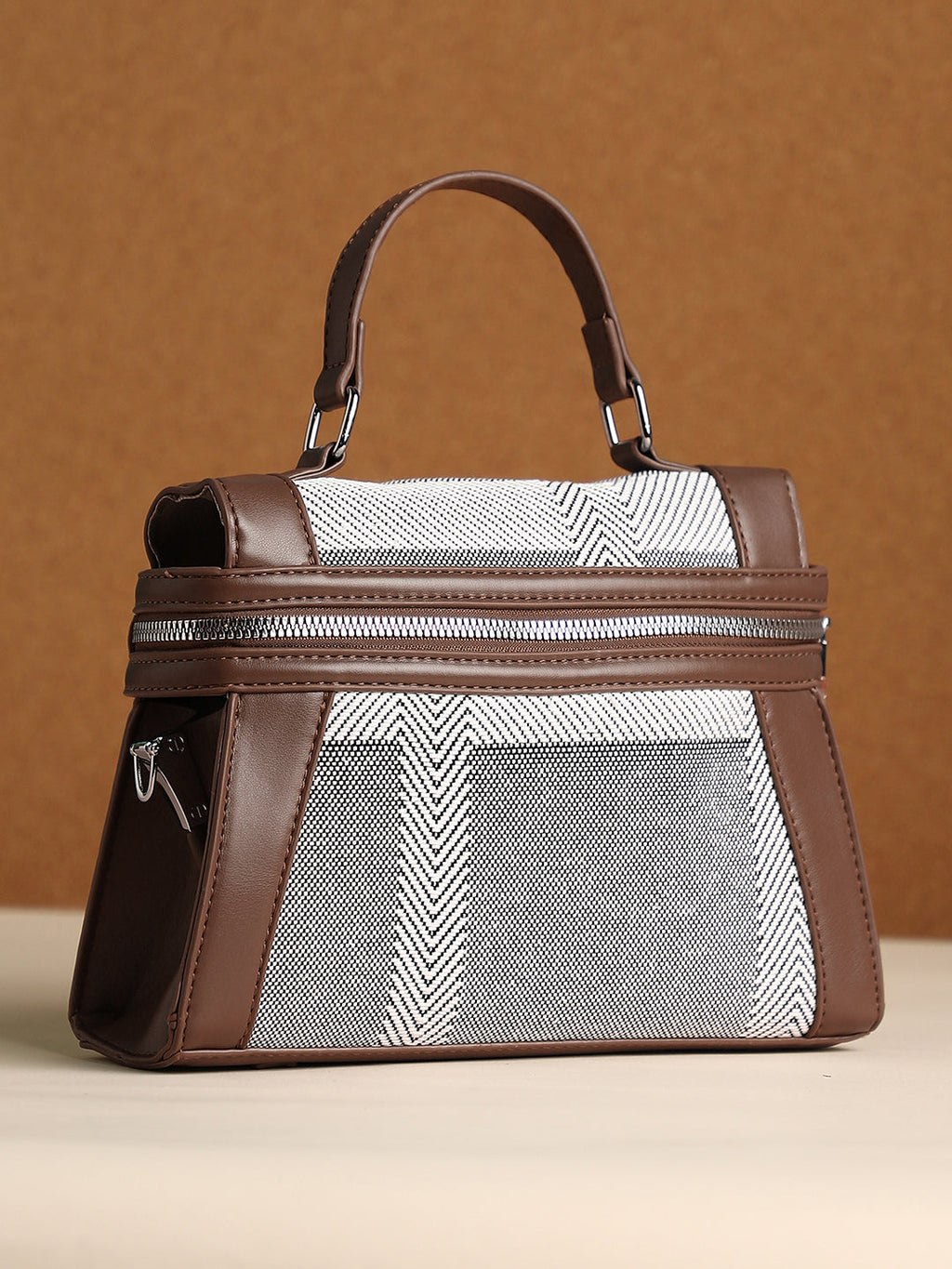 The Epistola Hand Bag - Chocolate Brown & Midnight Black