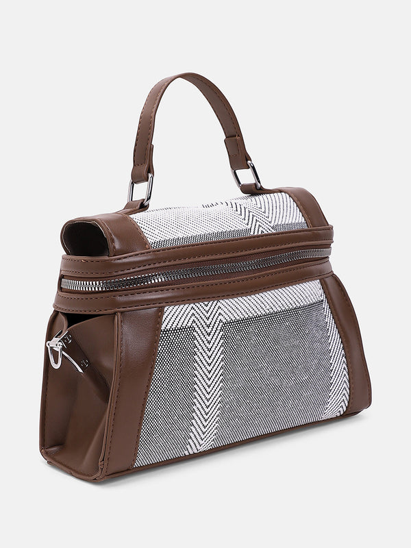 The Epistola Hand Bag - Chocolate Brown & Midnight Black