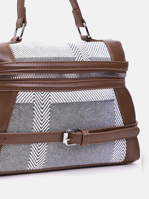 The Epistola Hand Bag - Chocolate Brown & Midnight Black