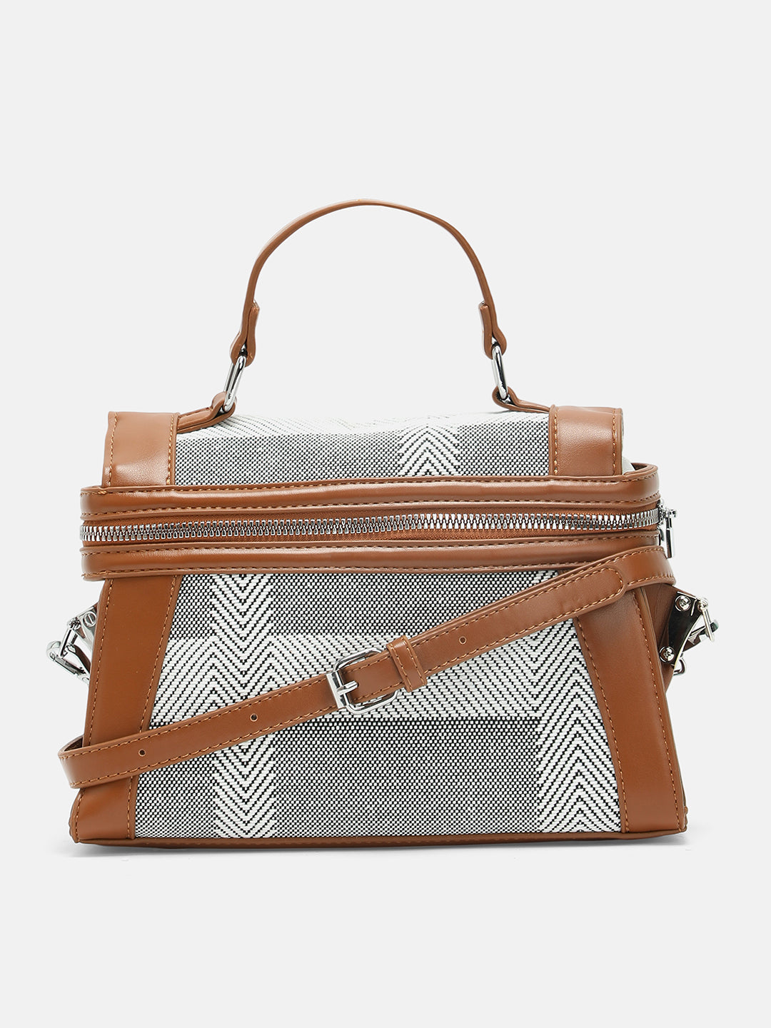 The Epistola Hand Bag - Tan Brown & Midnight Black