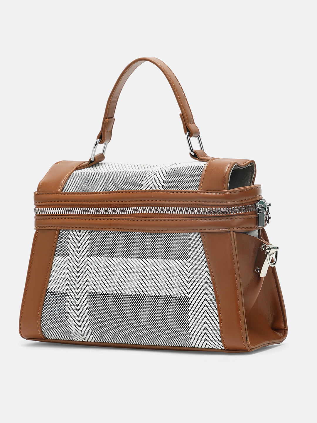 The Epistola Hand Bag - Tan Brown & Midnight Black