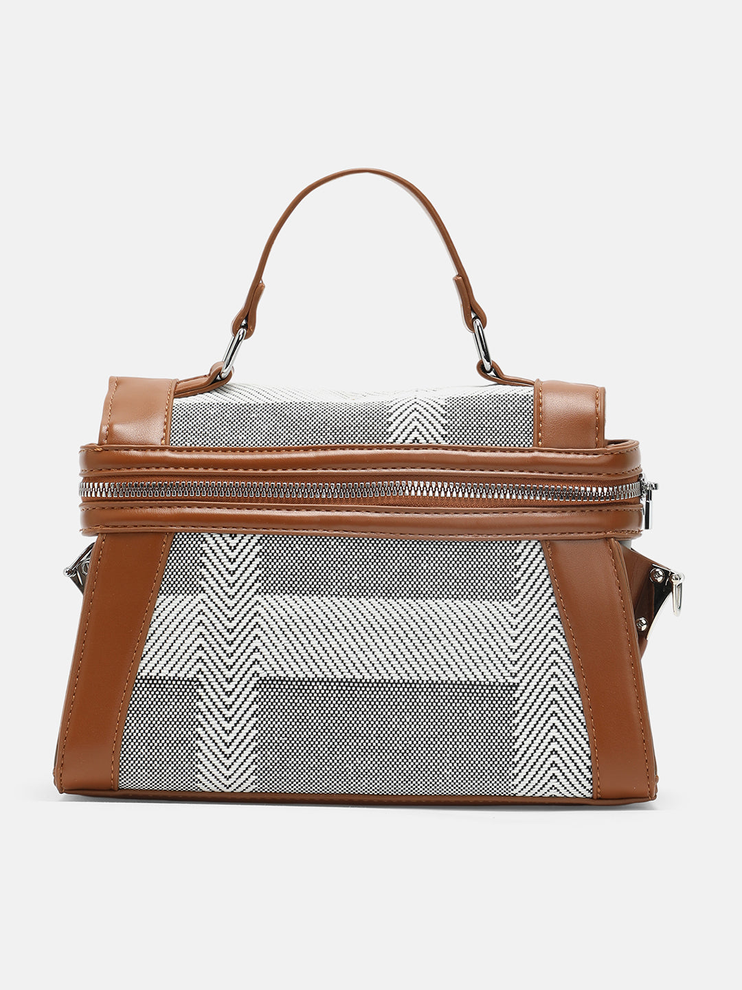 The Epistola Hand Bag - Tan Brown & Midnight Black