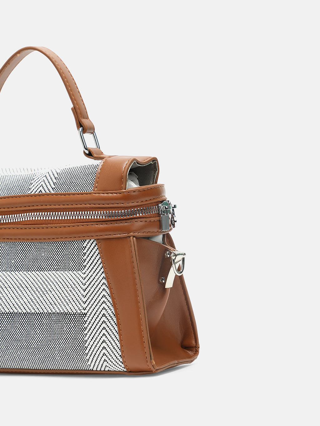 The Epistola Hand Bag - Tan Brown & Midnight Black