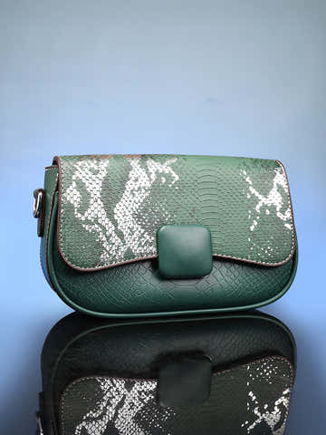 The Coilmark Curve Hand Bag - Jungle Green
