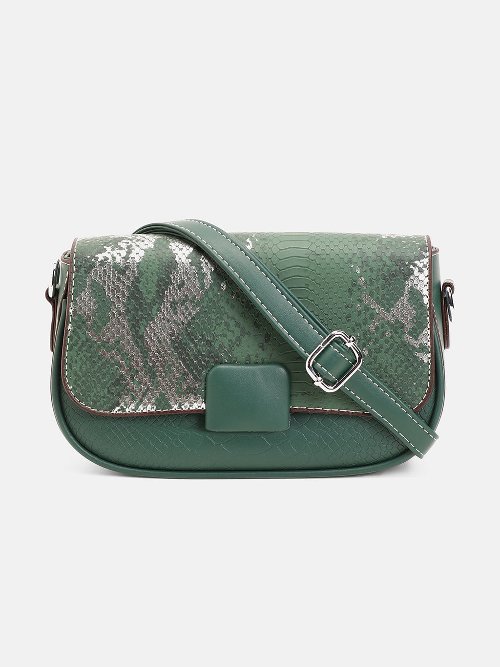 The Coilmark Curve Hand Bag - Jungle Green