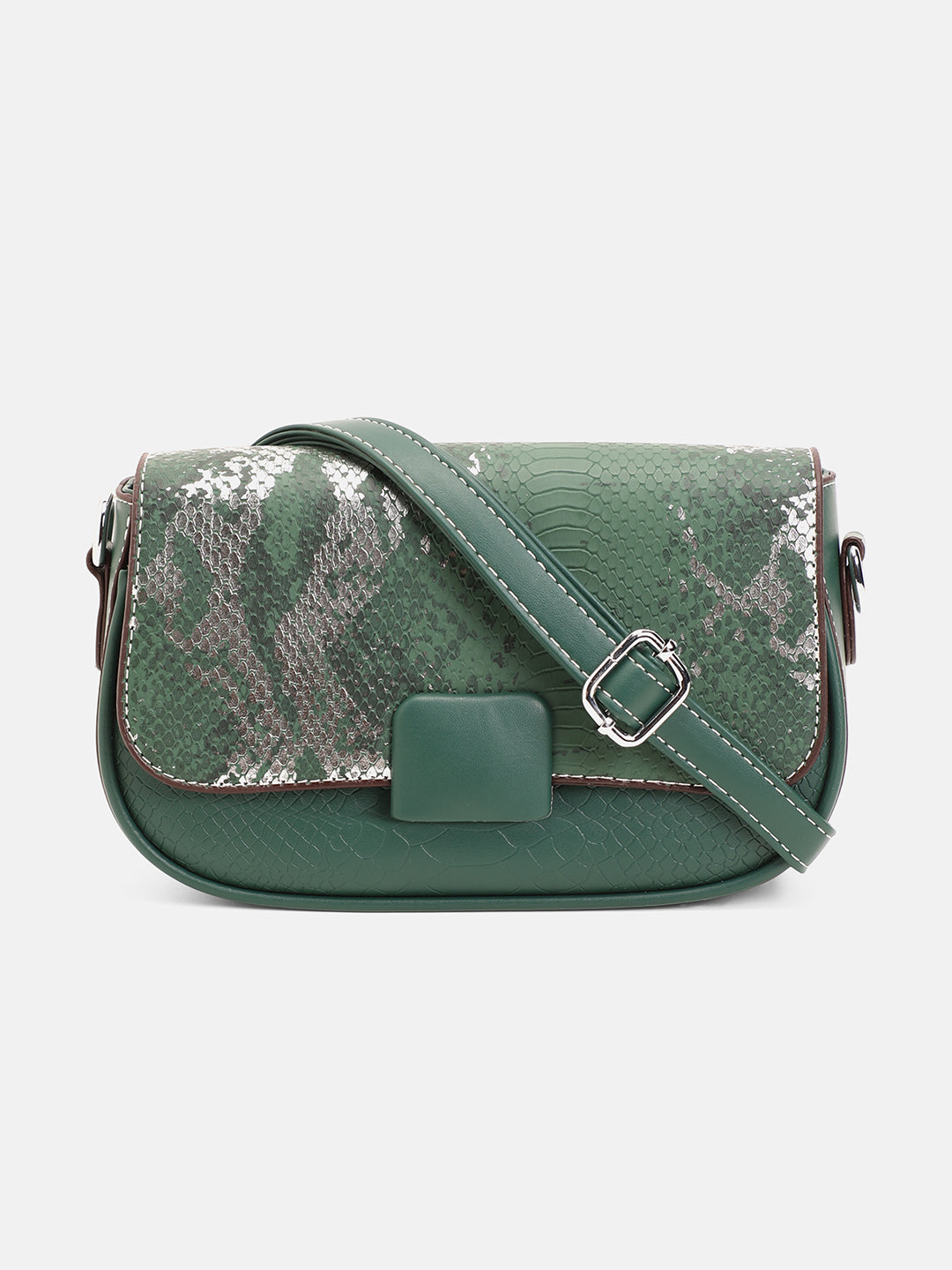 The Coilmark Curve Hand Bag - Jungle Green