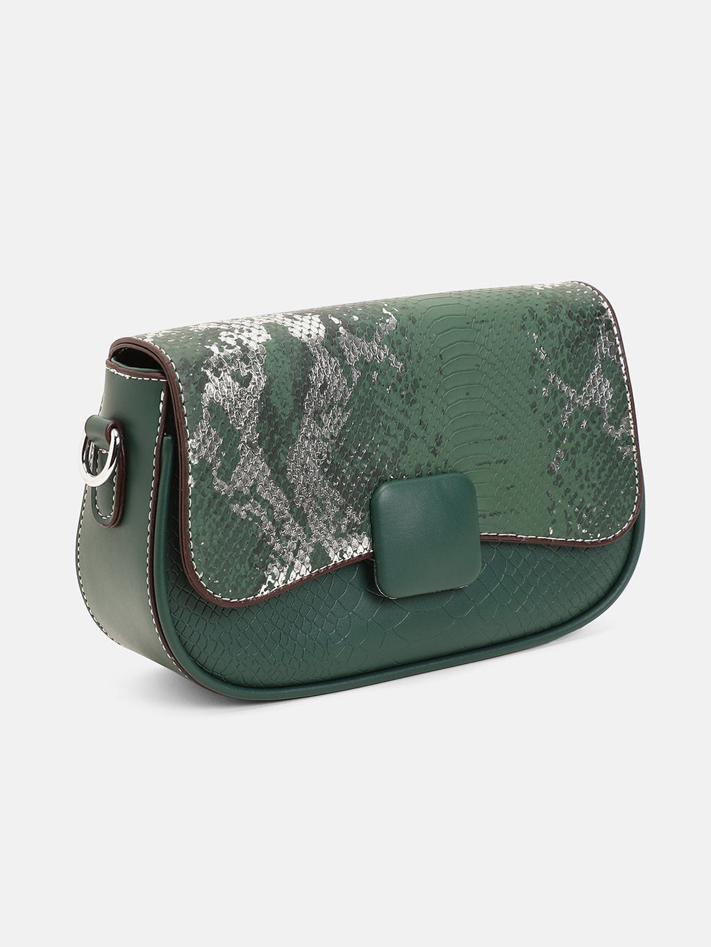The Coilmark Curve Hand Bag - Jungle Green