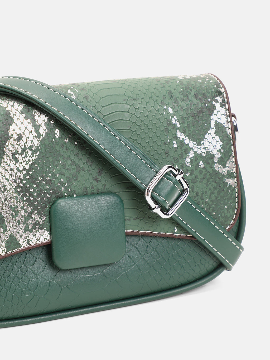 The Coilmark Curve Hand Bag - Jungle Green