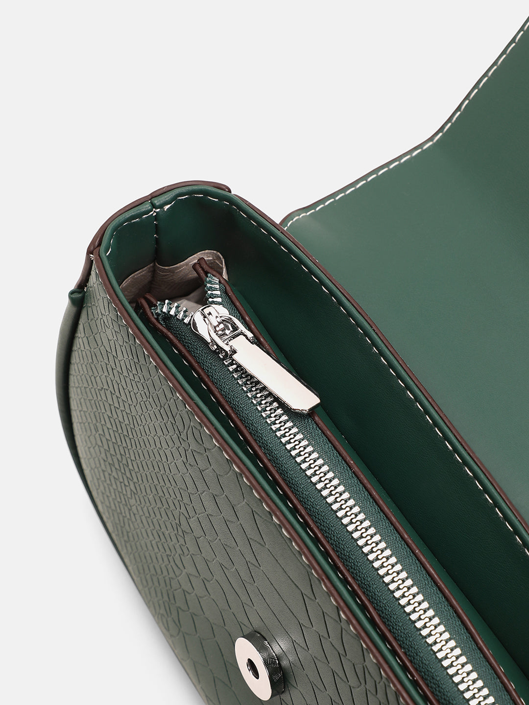 The Coilmark Curve Hand Bag - Jungle Green