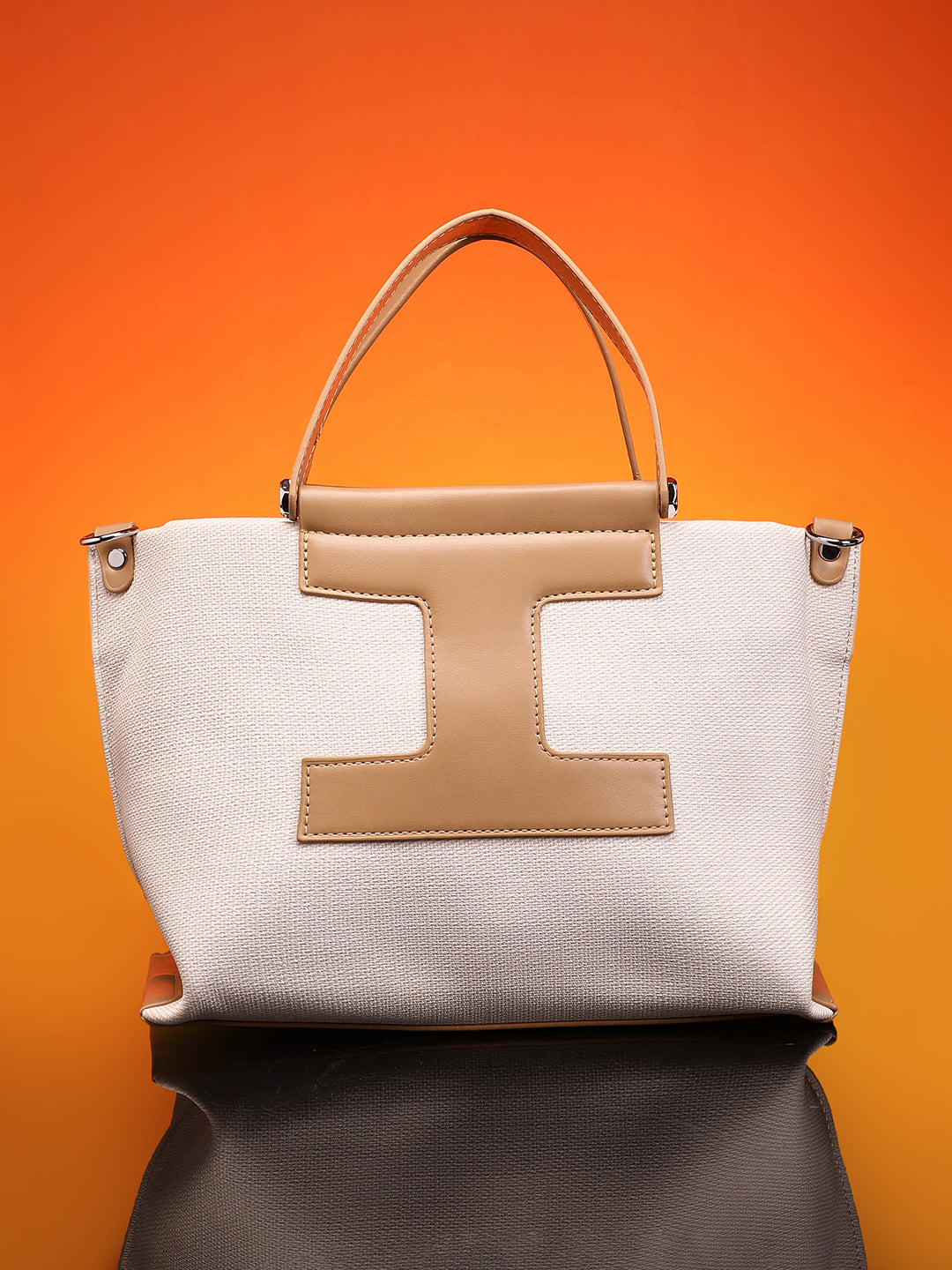 The Riviera-Daze Hand Bag - Yellow Ochre & Cream White