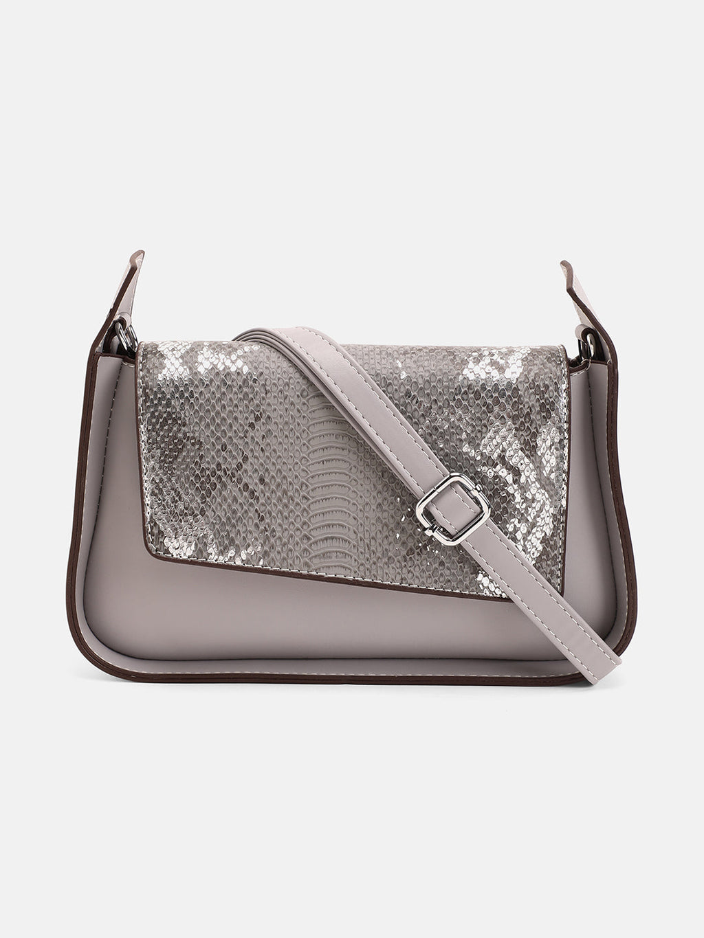 The Coilmark Asymmetric Hand Bag - Coin Grey