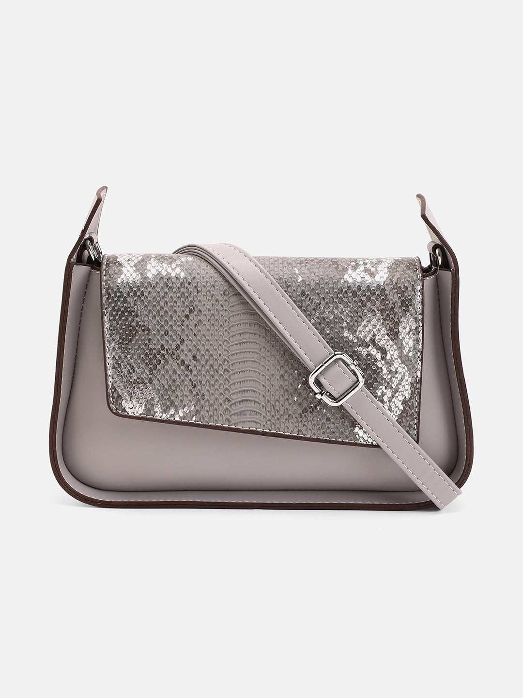 The Coilmark Asymmetric Hand Bag - Coin Grey