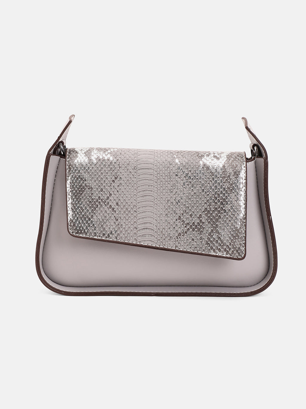 The Coilmark Asymmetric Hand Bag - Coin Grey