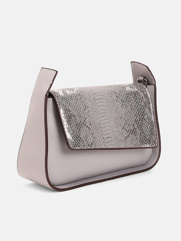 The Coilmark Asymmetric Hand Bag - Coin Grey