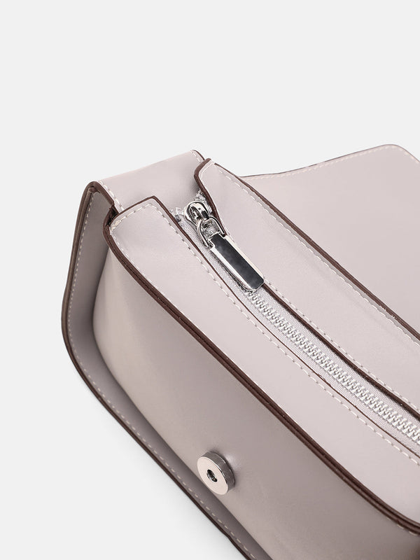 The Coilmark Asymmetric Hand Bag - Coin Grey